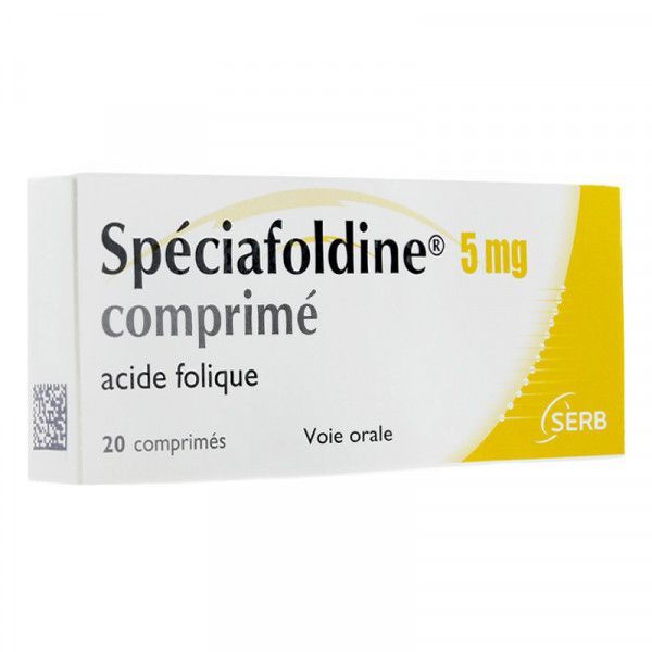 SPECIAFOLDINE 5 mg (acide folique) comprimés B/20