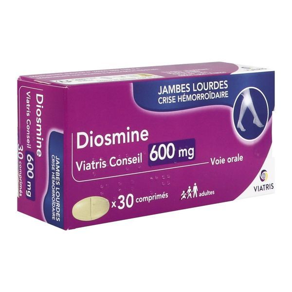 DIOSMINE MYLAN 600 MG COMPRIME B/30