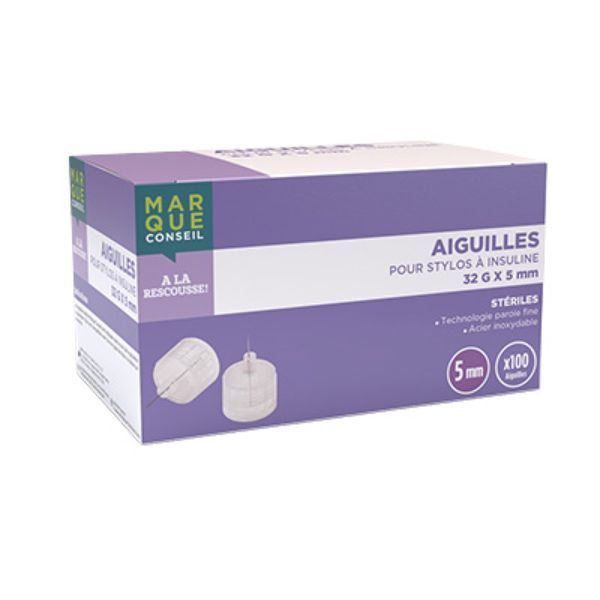 MARQUE CONSEIL Aiguille pour stylo injecteur, 5 mm, bt 100