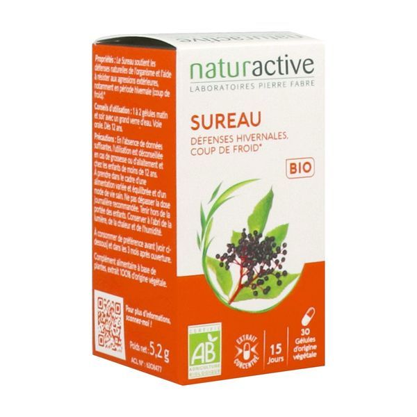 NATURACTIVE GELULE SUREAU BIO Gélule, complément alimentaire à base de sureau, bt 30