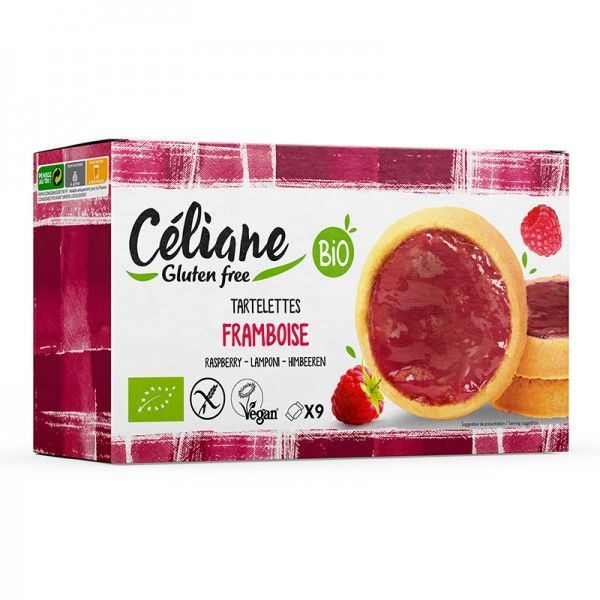 Les Recettes de Celiane - Tartelettes framboise BIO (x9) - 150 g