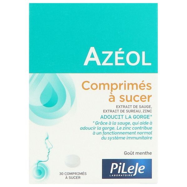 Pilège Azéol Gorge - Comprimés à sucer goût menthe 30 comprimés à sucer