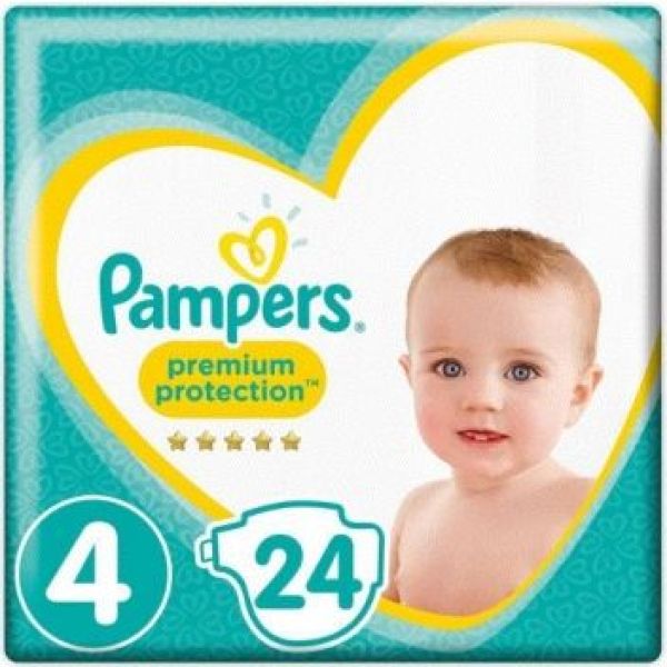 Pampers Premium Protection 24 Couches Taille 4 (8-16 kg)