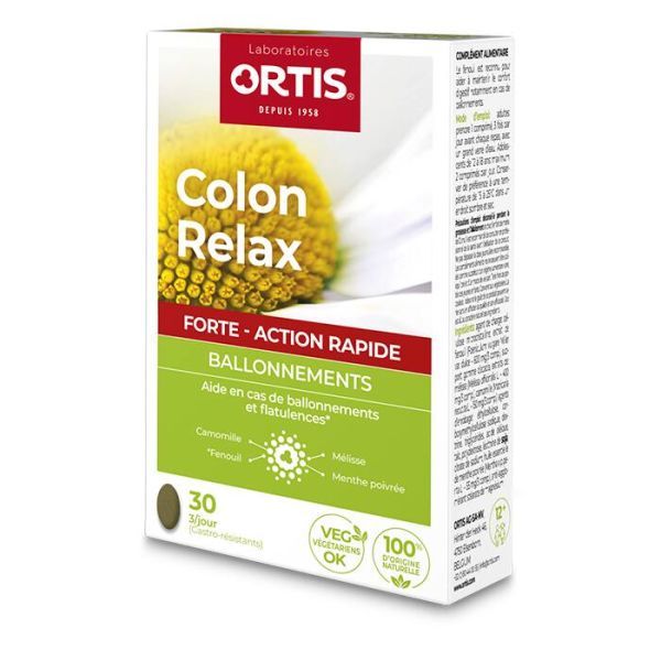 Ortis Colon relax forte - 30 comprimés