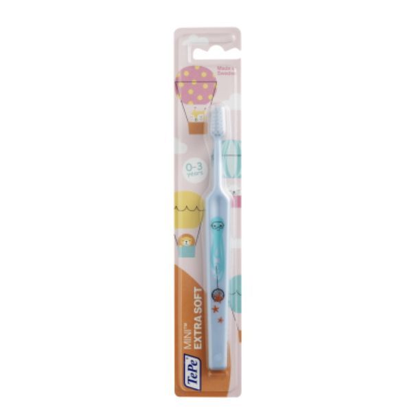 TEPE MINI Brosse à dents extrasouple décorée, manche thermocoudable pour enfant, unité