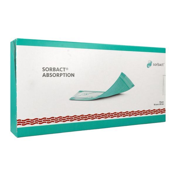 SORBACT ABSORPTION Pansement hydrocellulaire absorbant, non tissé, stérile, 10 cm x 20 cm (ref. 98223), bt 10