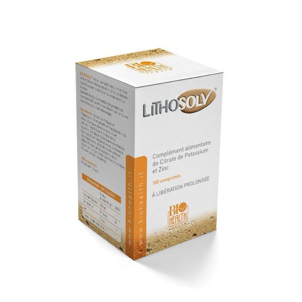 LITHOSOLV Comprimé LP, complément alimentaire à base de citrate de potassium et de zinc, fl 100