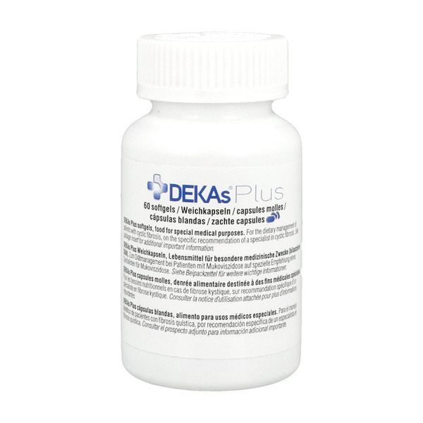DEKAS PLUS CAPSULES MOLLES Denrée alimentaire destinée à des fins médicales spéciales, pilulier 60
