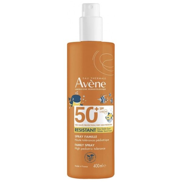 AVENE RESISTANT SPRAY FAMILLE SPF 50+ Spray solaire très haute protection, SPF 50+, spray 400 ml