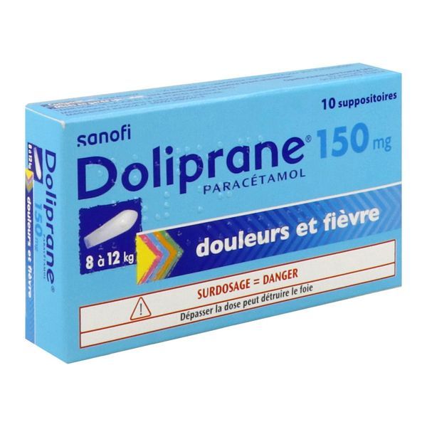DOLIPRANE Suppositoire 150 mg, boîte 10
