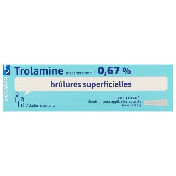 TROLAMINE BIOGARAN CONSEIL émulsion pour application cutanée 0,67 %, tube 93 g