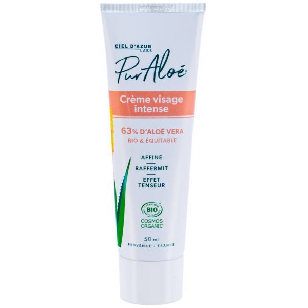 Pur'Aloe Crème visage intense Puraloé Bio - tube 50 ml