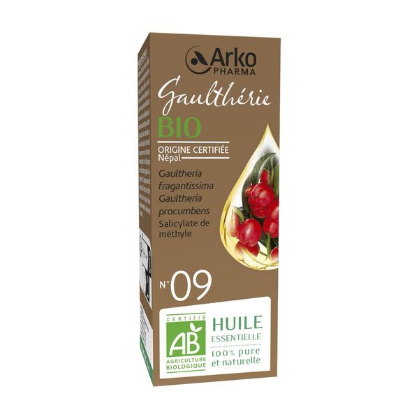 ARKO ESSENTIEL HUILE ESSENTIELLE BIO Huile essentielle de gaulthérie bio, n° 09, fl 10 ml