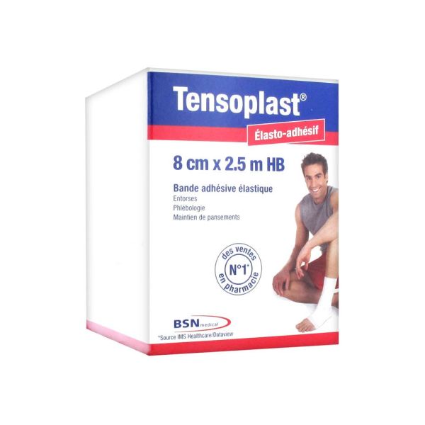 TENSOPLAST BANDE ADHESIVE 2,5 M X 8 CM HB LPPR