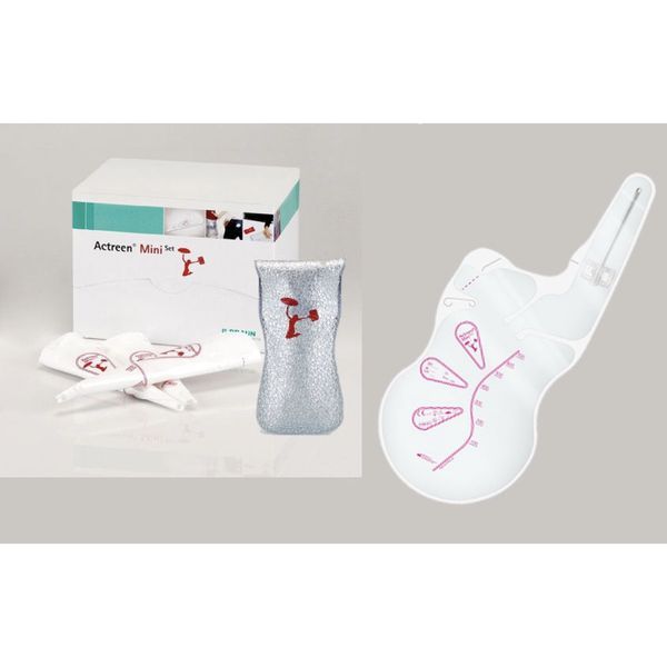 ACTREEN MINI SET Set de sondage urinaire intermittent prélubrifié, type Nélaton, pour femme, CH 12, blanc (ref. 239012R), bt 30