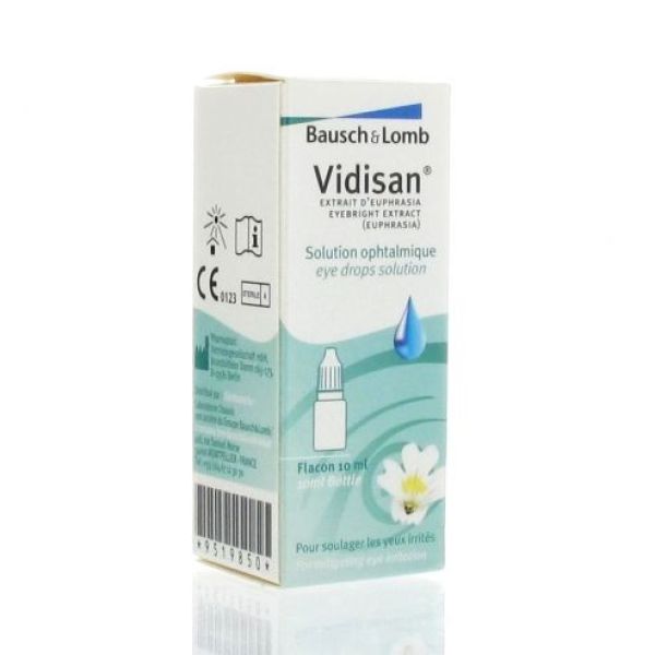 VIDISAN SOLUTION OPHTALMOLOGIQUE FLACON DE 10 ML