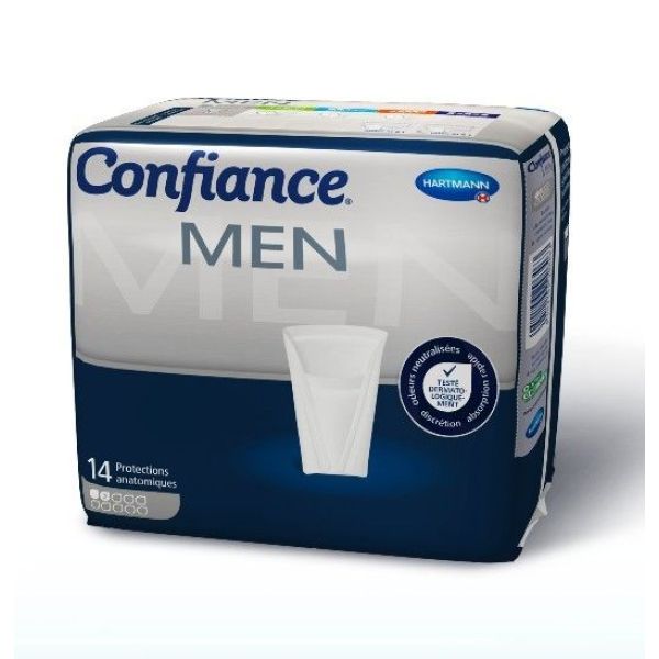 Confiance Men 2 Gouttes Protection Anatomique Sachet 14