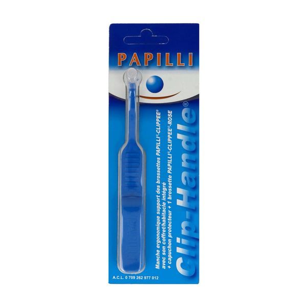 Papilli-Clip-Handle Manche Support Pour Brossettes Interdentaires Bleu Ou Orange 1