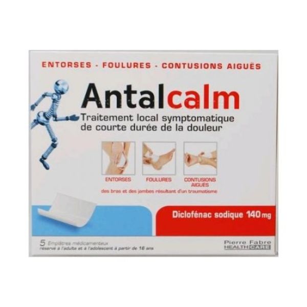 ANTALCALM 140 MG EMPLATRE MEDICAMENTEUX BOITE DE 5