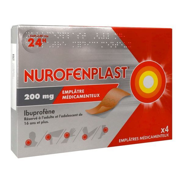 NUROFENPLAST 200 mg emplâtre médicamenteux B/4