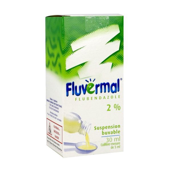 FLUVERMAL Suspension buvable 2 %, flacon 30 ml avec 1 cuillère-mesure de 5 ml