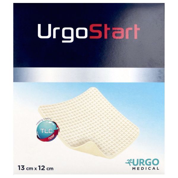 URGOSTART Pansement hydrocellulaire avec matrice TLC-NOSF microadhérente, 13 cm x 12 cm, bt 16