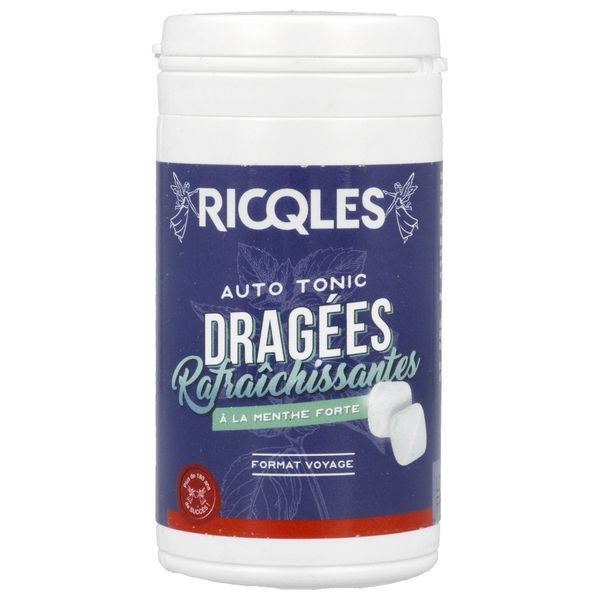 RICQLES AUTOTONIC Dragée géante à la menthe forte rafraîchissante, étui 76 g