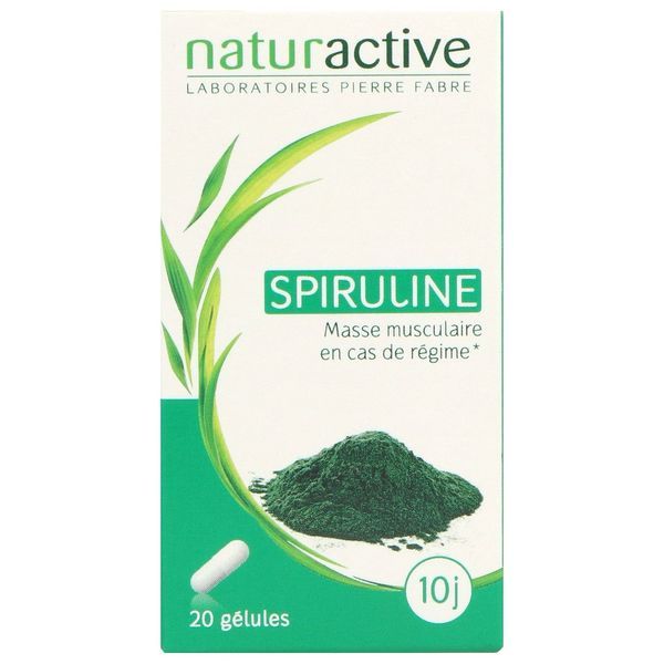 NATURACTIVE GELULE SPRIULINE Gélule, complément alimentaire à base de plante, bt 20
