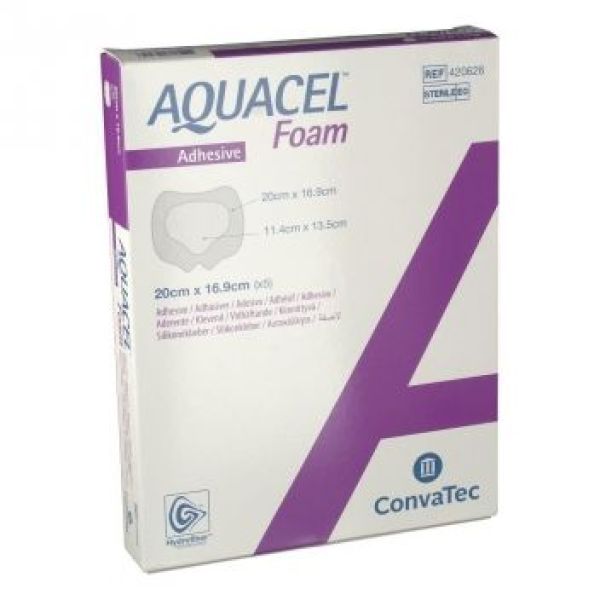 AQUACEL FOAM SACRUM pansement 20x16cm 9cm  boite de 10