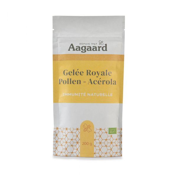 Aagaard Gelée royale, Pollen de fleurs, Acérola, Lucuma BIO - 200 g