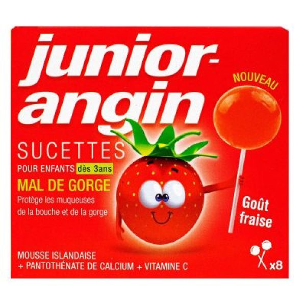 JUNIOR ANGIN BOITE 8 SUCETTES