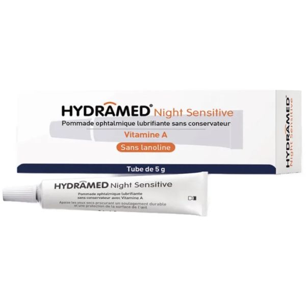 HYDRAMED NIGHT SENSITIVE Pommade ophtalmique lubrifiante, dispositif médical, tube 5 g