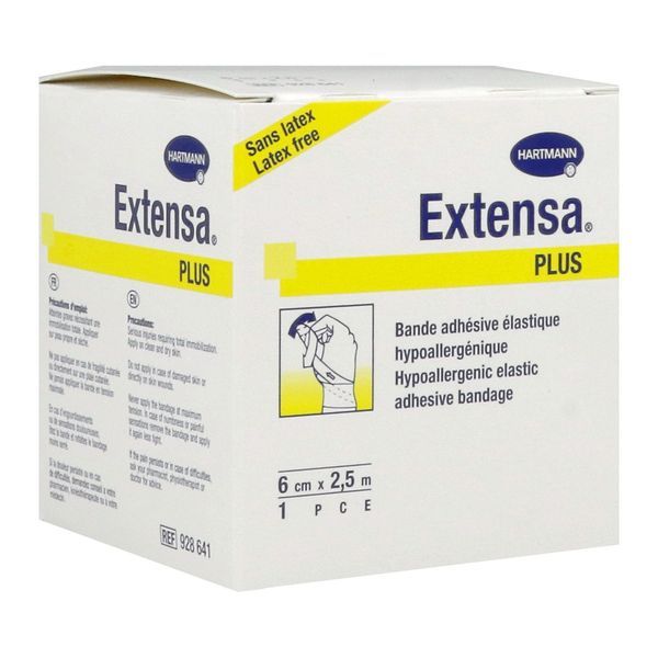 EXTENSA PLUS Bande de contention adhésive, élastique, 2,5 m x 6 cm (ref. 928641), unité