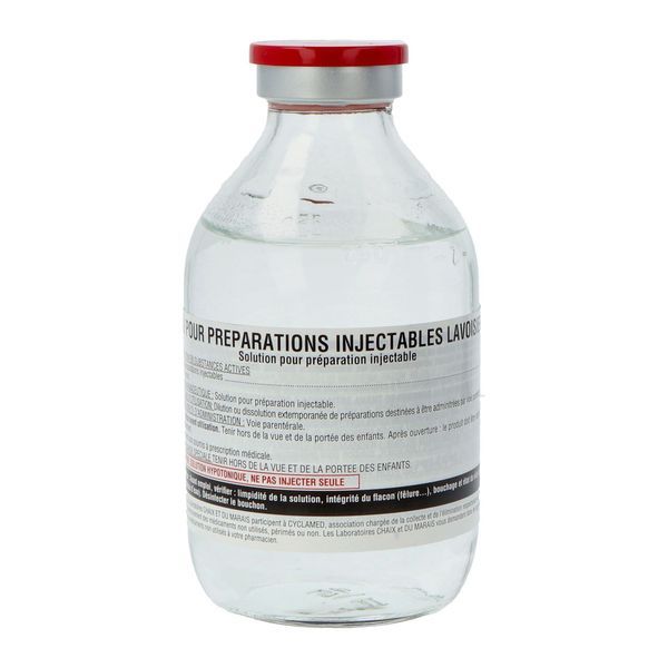 EAU POUR PREPARATIONS INJECTABLES LAVOISIER Solution pour préparation injectable, boîte 1 flacon (verre) 250 ml