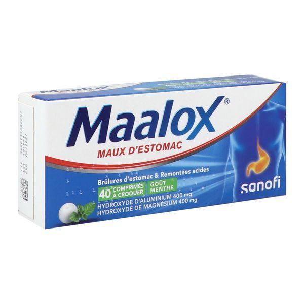 MAALOX MAUX D'ESTOMAC COMPRIME A CROQUER B/40