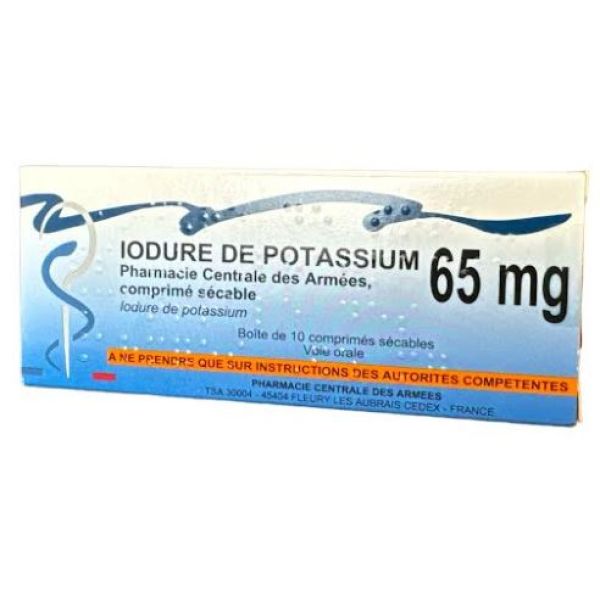 Iodure De Potassium Pharmacie Centrale Des Armees 65 Mg Comprime Secable B/10