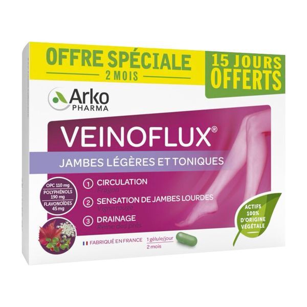 VEINOFLUX 2 MOIS 60 GELULES