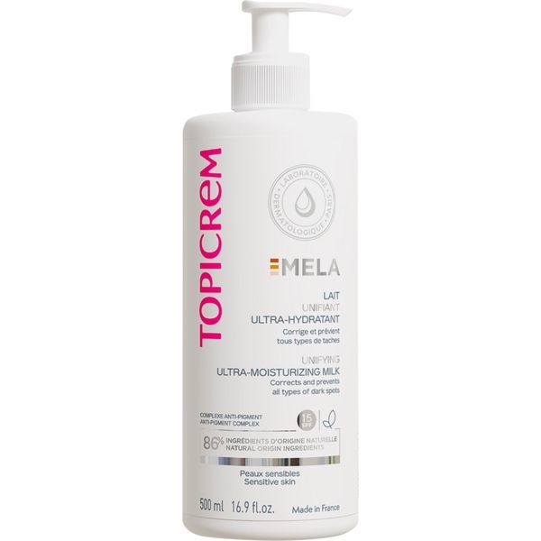 Topicrem Mela Lait Unifiant Uh Emulsion Fl Pomp 500 Ml 1