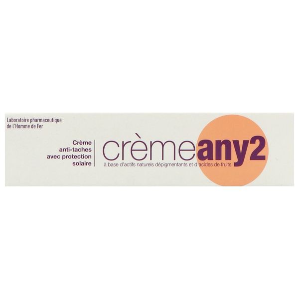 ANY 2 CREME ANTITACHES Crème antitache avec protection solaire, tube 25 g