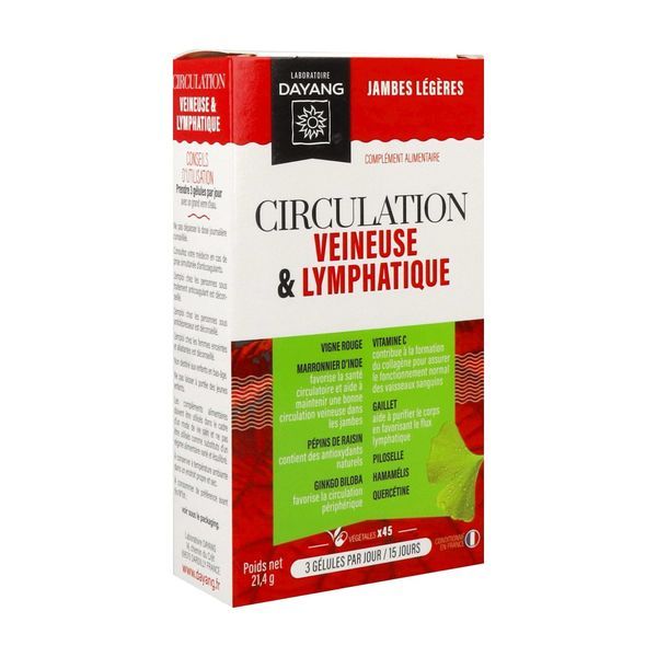 Dayang Circulation veineuse et lymphatique - 45 gélules