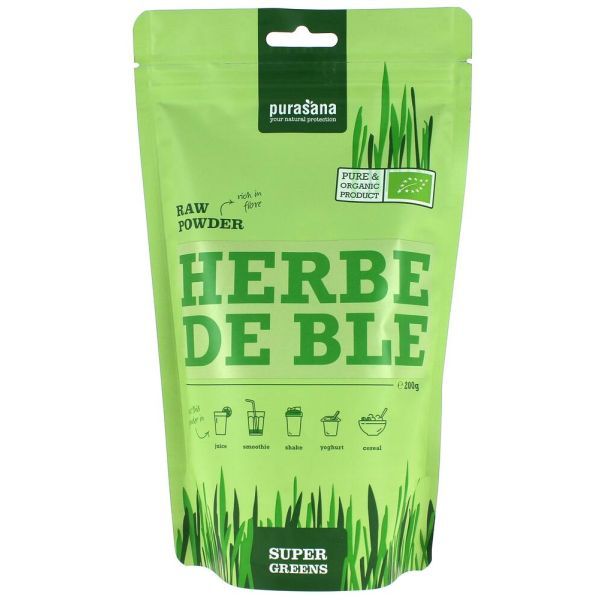 Purasana Herbe de blé poudre BIO - 200 g