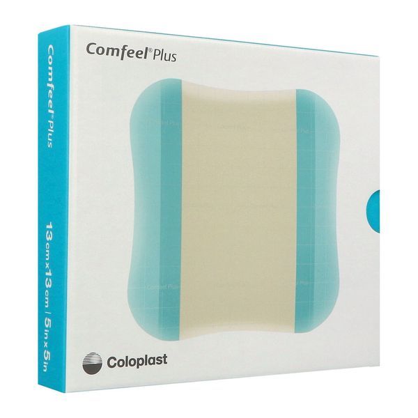 COMFEEL PLUS OPAQUE Pansement hydrocolloïde opaque, semiperméable, stérile, 13 cm x 13 cm (ref. 332910), bt 10