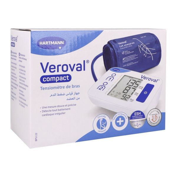 VEROVAL TENSIOMETRE DE BRAS CLASSIC - BRASSARD UNIVERSEL (22-42 CM) BOITE BLANC 1
