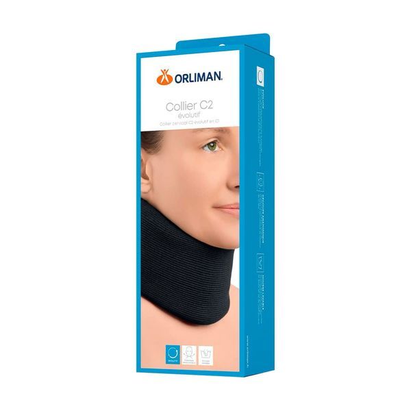 Orliman Collier Cervical C2 Evolutif En C1 H 9.5 Cm Noir T3 1