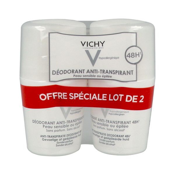 VICHY DEODORANT ANTITRANSPIRANT 48 H BILLE Roll'on déodorant antitranspirant 48 H, fl 50 ml x 2