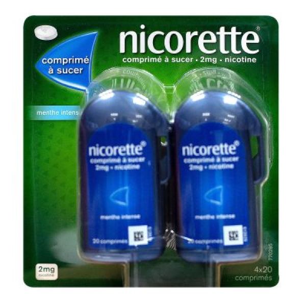 NICORETTE COMPRIME 4 COMPRIME A SUCER 2 MG BOITE DE 80