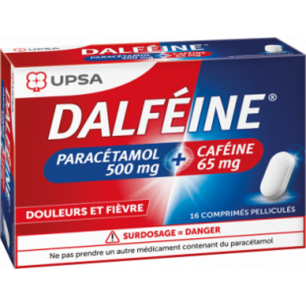 DALFEINE Paracetamol / Cafeine 500 Mg/65 Mg Comprime Pellicule B/16