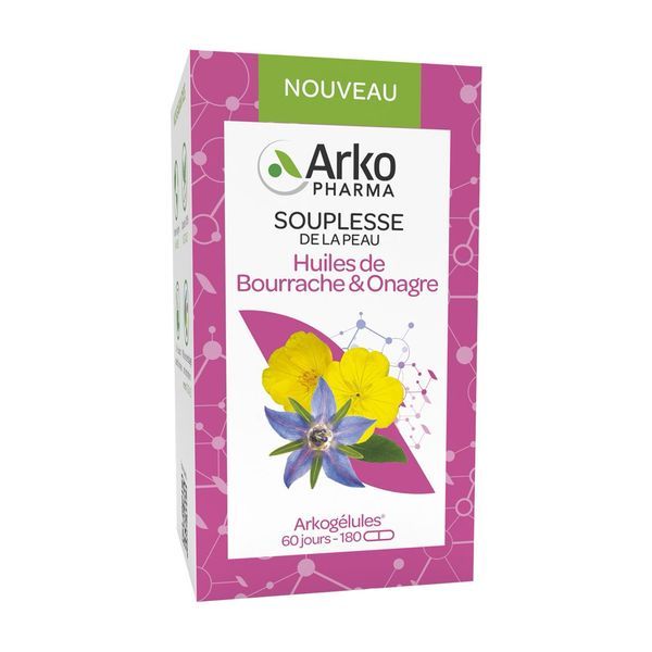 ARKOGELULES H.BOURRACHE & H.ONAGRE CAPSULE FLACON 180