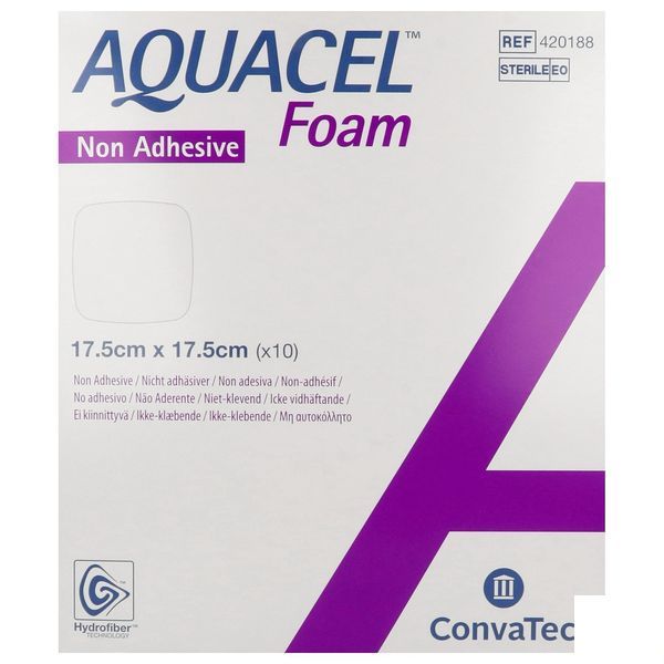 Aquacel Foam Non Adhesif Pansement 17.5*17.5 Cm 10