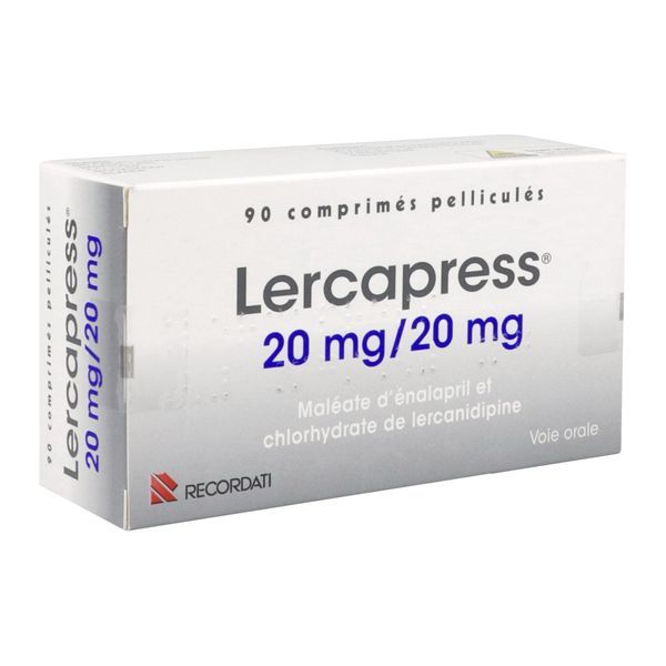 LERCAPRESS 20 MG / 20 MG BOITE DE 90 COMPRIMES